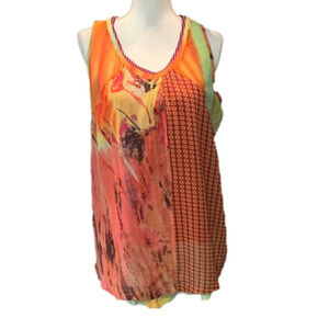 Mirror IMAGE Bold and Colorful Sleeveless Layered Top
